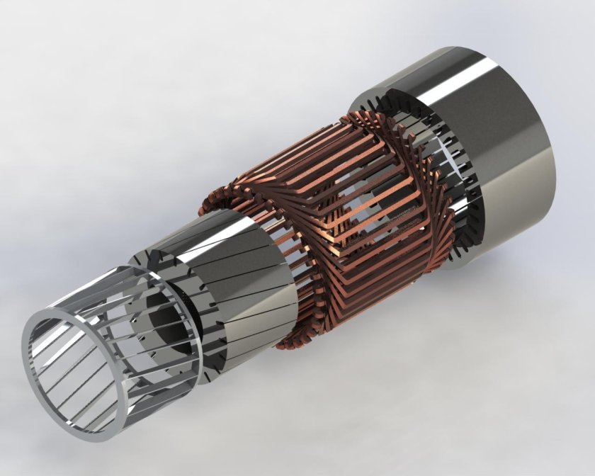 Асинхронный двигатель с короткозамкнутым ротором