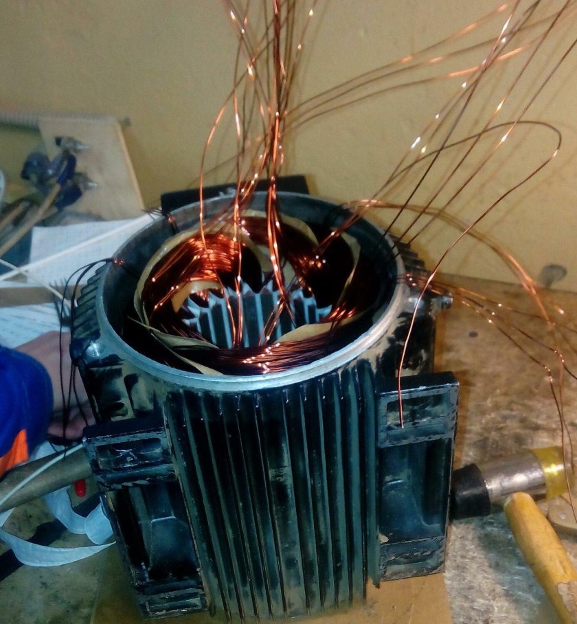 Перемотка статора электродвигателя