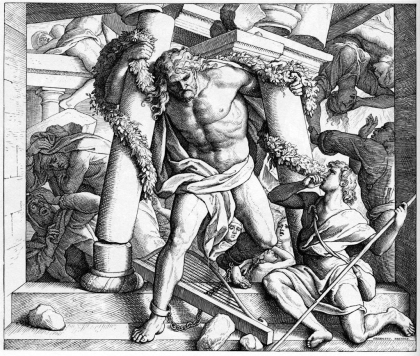 Самсон разрушает храм филистимлян