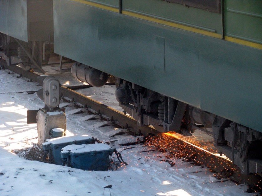 Боксование колесных пар Локомотива