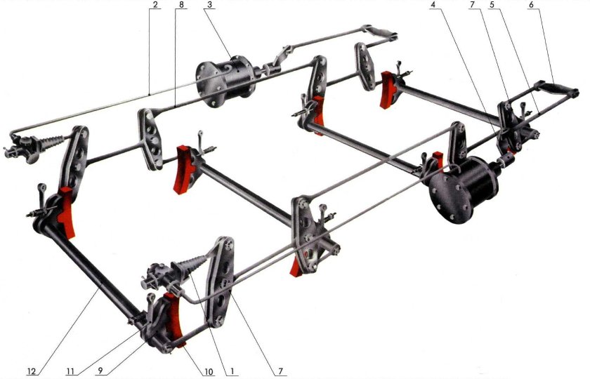 Тормозная рычажная передача вл11