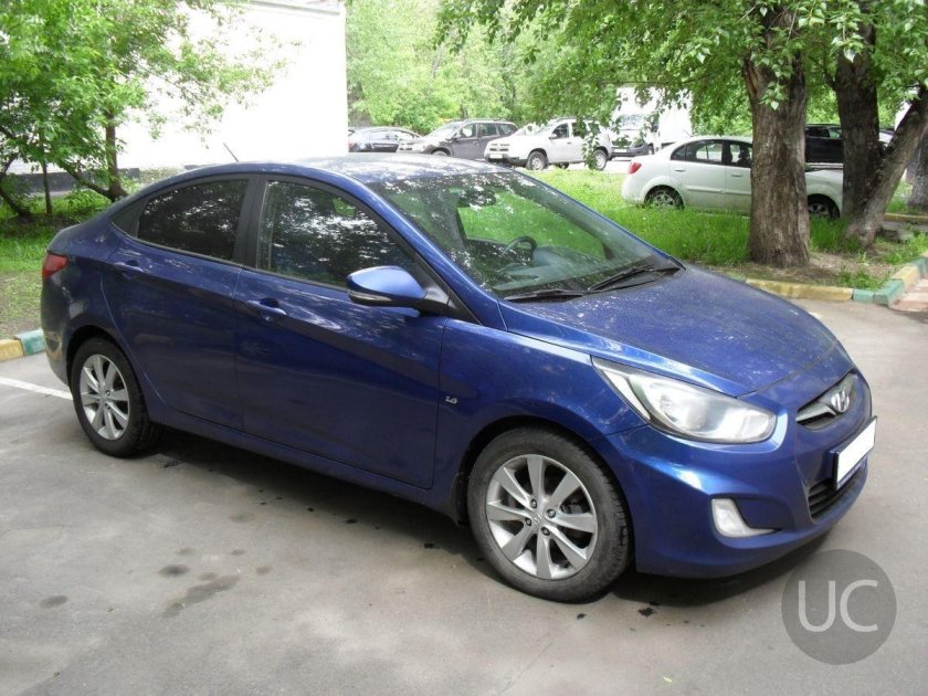 Хендай Солярис 2012 синий