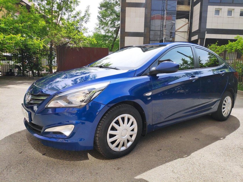 Хендай солярис синий