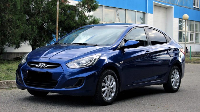 Хендай Солярис синий