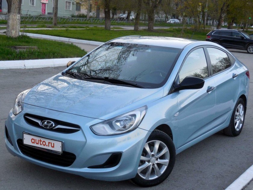 Хендай солярис голубой