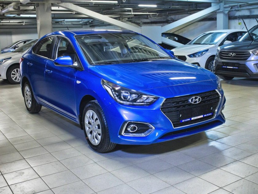 Хендай Солярис 2021 синий