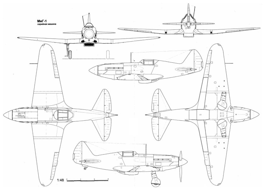Самолет миг 3 чертежи