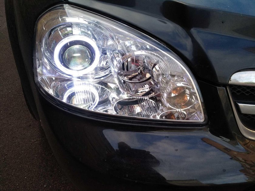 Фара линзованная шевроле лачетти седан