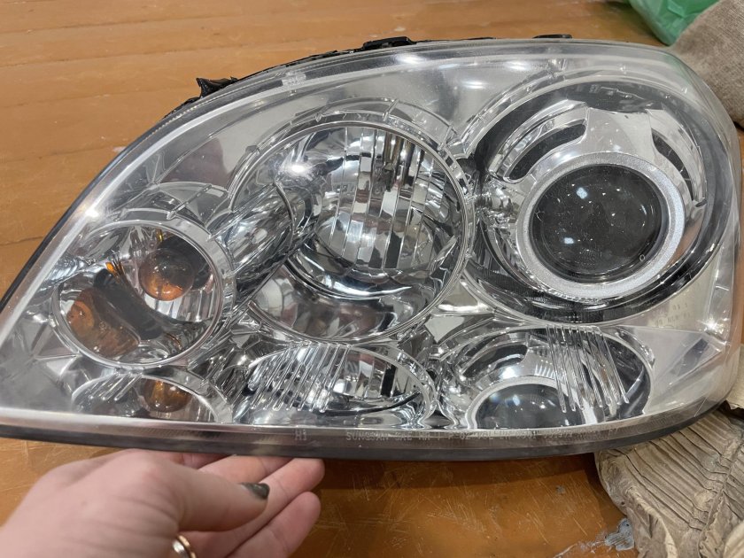 Как установить фары Шевроле Лачетти седан линзы поставить