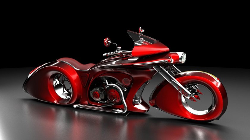 Бугатти мотоцикл красный