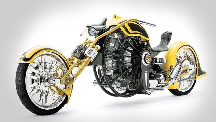 Yamaha Road Star BMS (золотой чоппер)