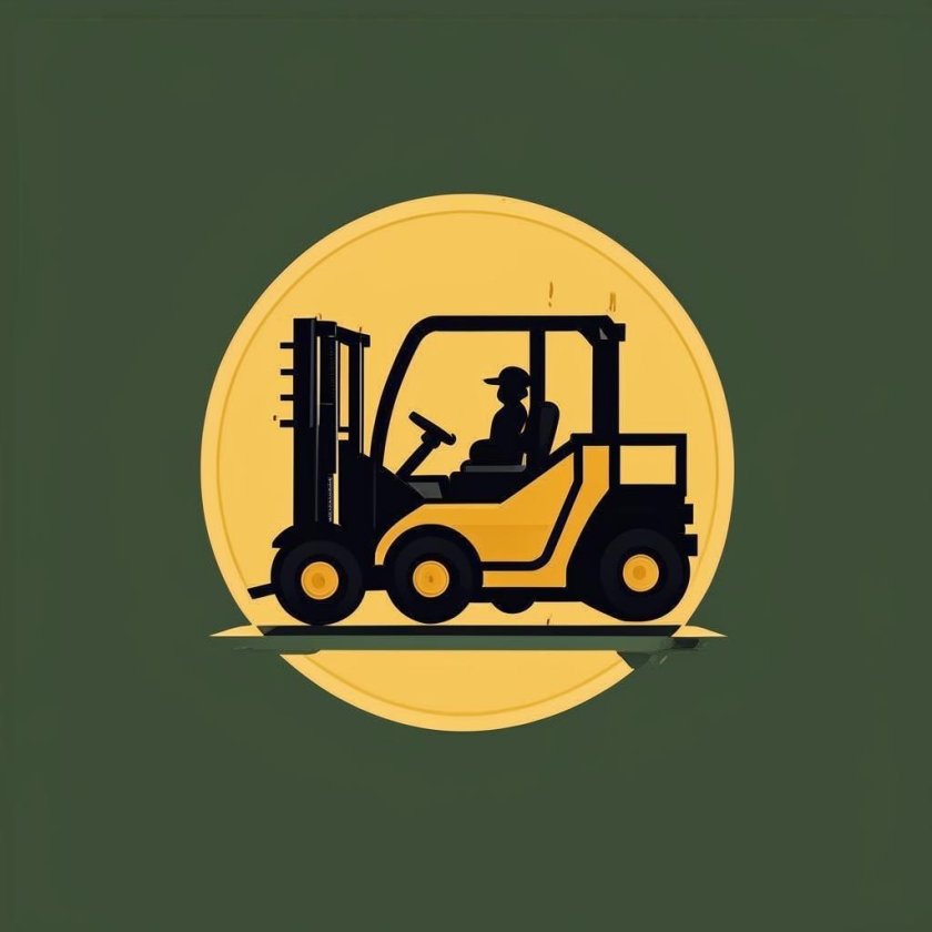Водитель погрузчика вектор