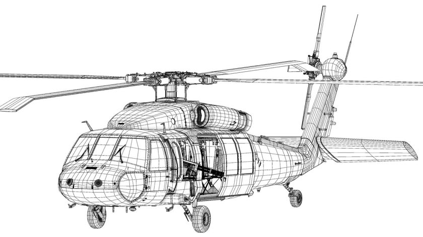 Sikorsky uh-60 Black Hawk чертеж