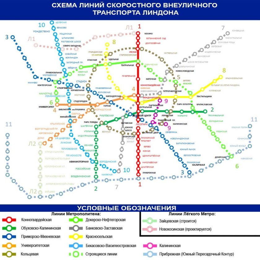 Калининская линия схема