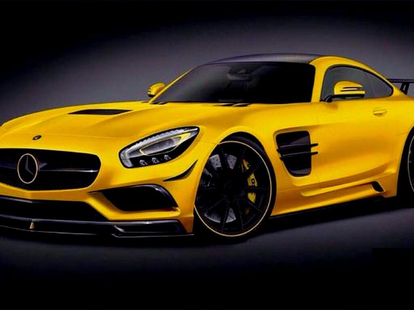 Мерседес АМГ ГТ желтый