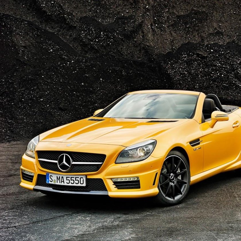 Мерседес Бенц желтый