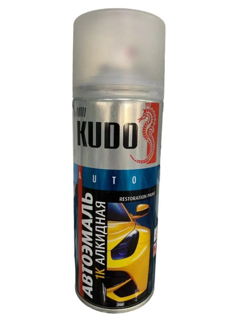 Краска чёрная глянцевая, 520 мл Kudo