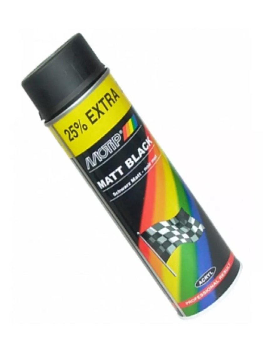 Краска черная матовая Мотип MOTIP Matt Black 04006ig