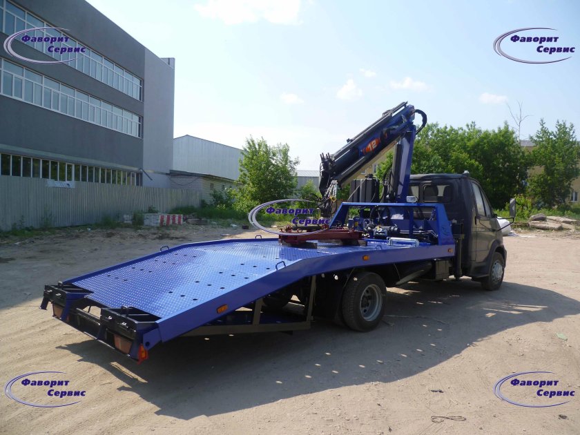 Газель Валдай эвакуатор с КМУ