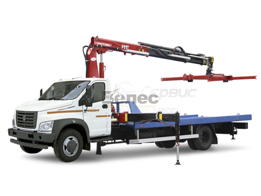 Газон Некст эвакуатор с КМУ