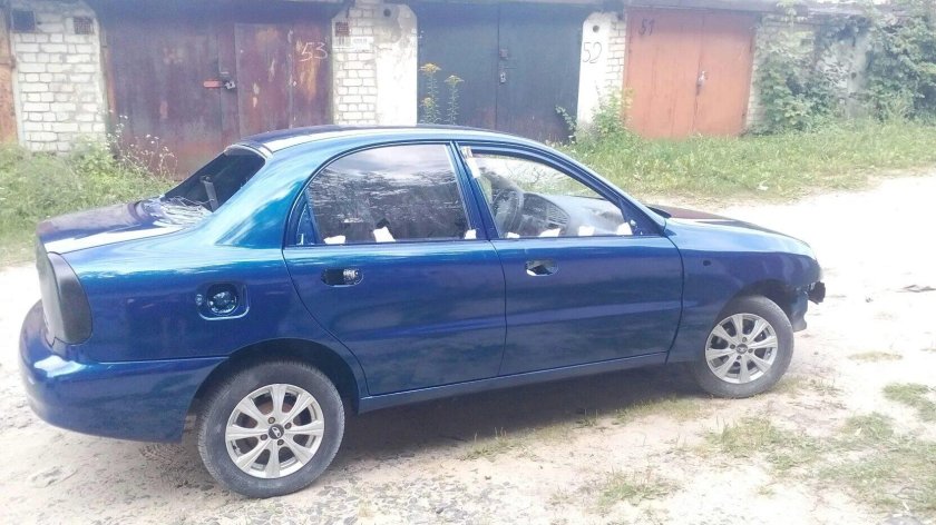 Шевроле Ланос синий