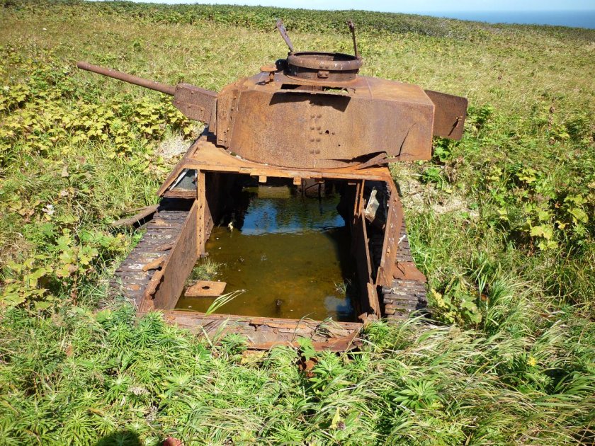 Танки на острове Шумшу