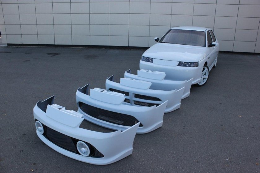 Бампер из стекловолокна на ВАЗ-2112