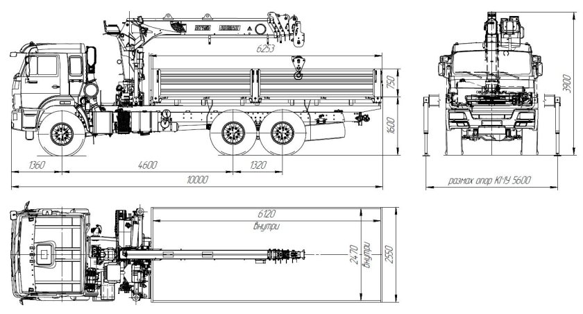 КМУ на шасси 43118 чертеж