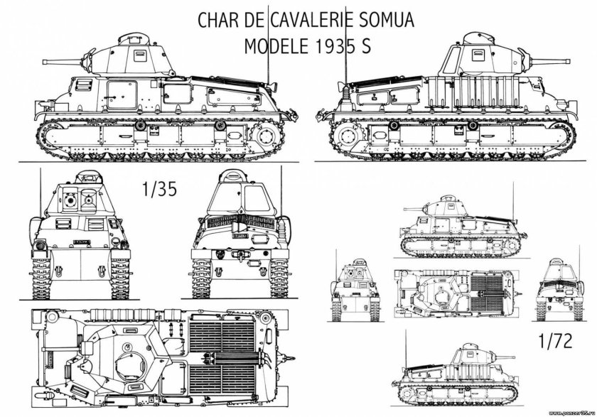 Somua s35 чертежи