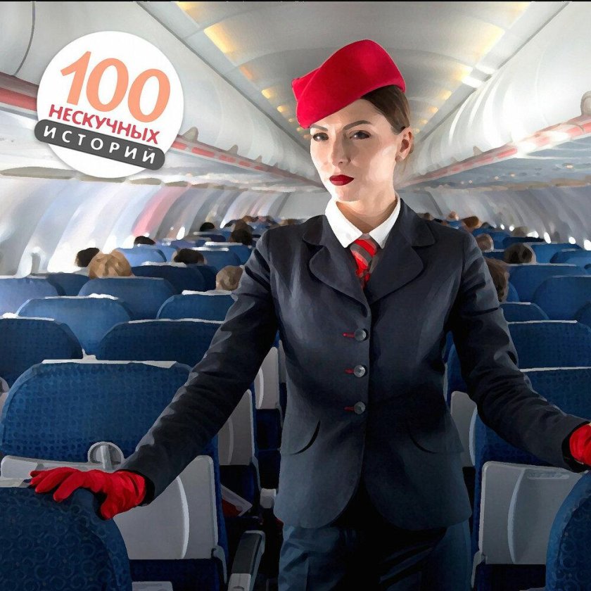 Стюардесса в самолете
