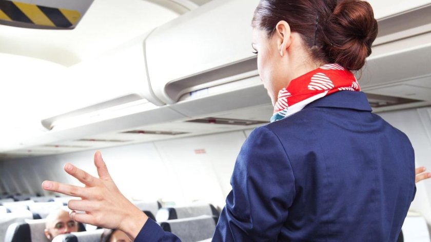Стюардесса со спины