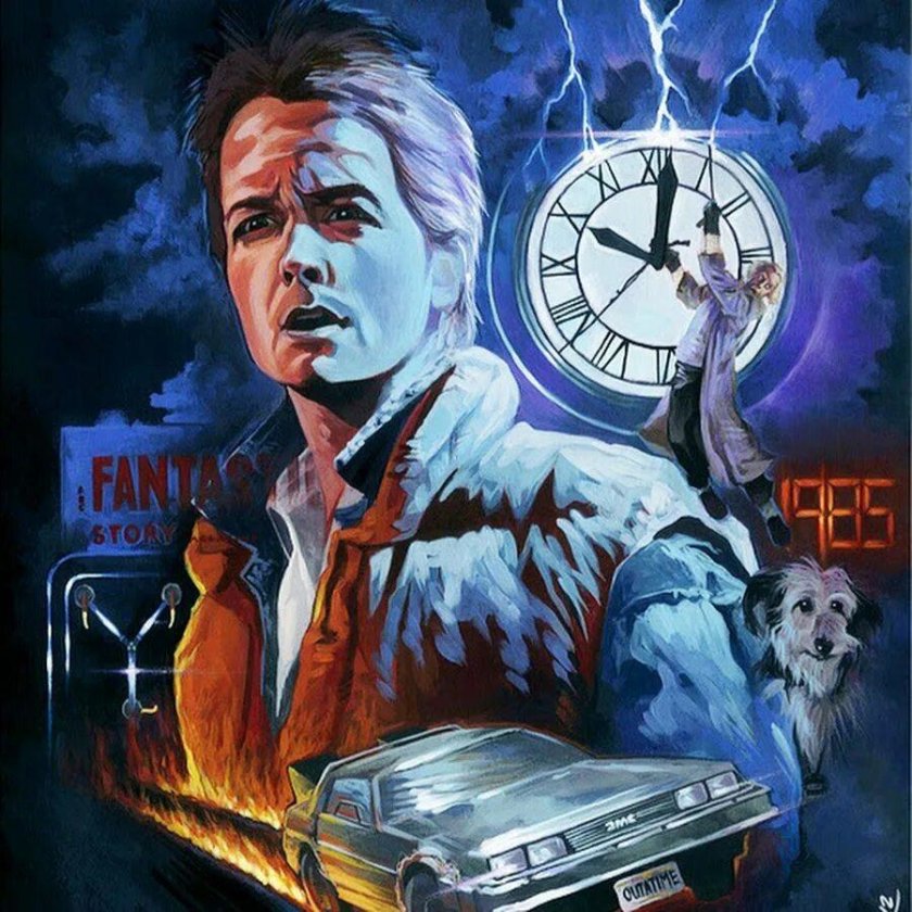Назад в будущее фильм 1985 Постер