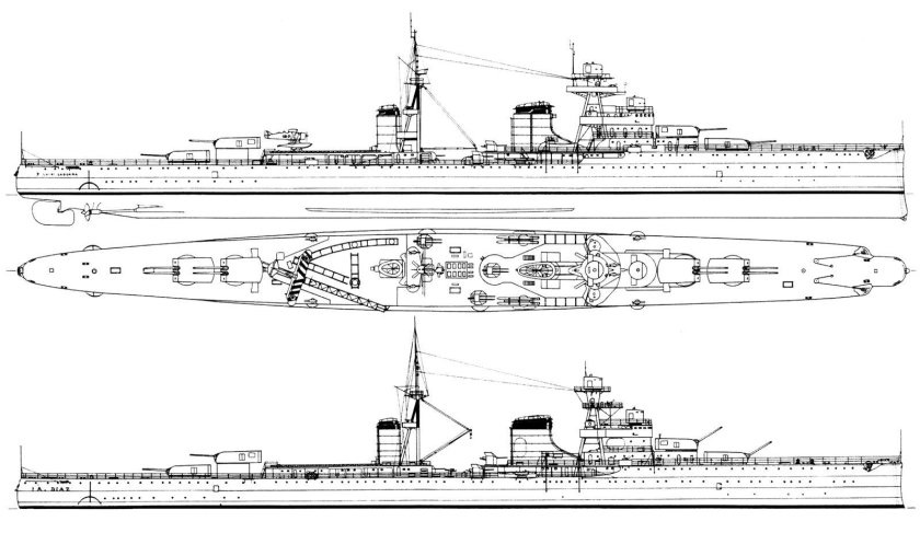 Лёгкий крейсер типа Арквитенс схема