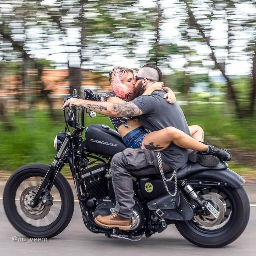 Байкер Харлей Дэвидсон