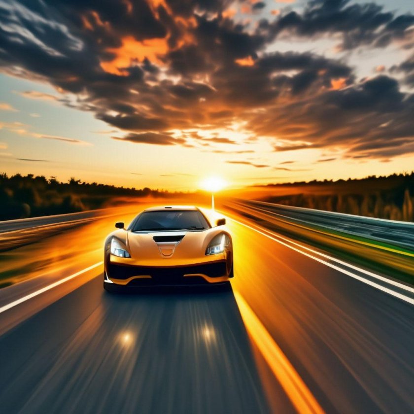 Автомобиль едет по дороге