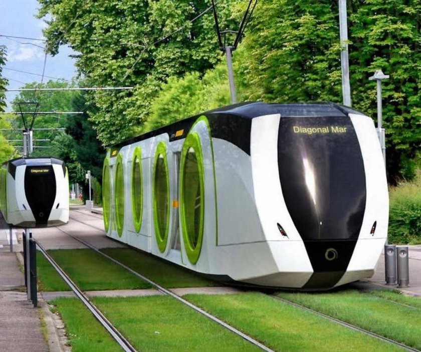 Безрельсовый трамвай в китае