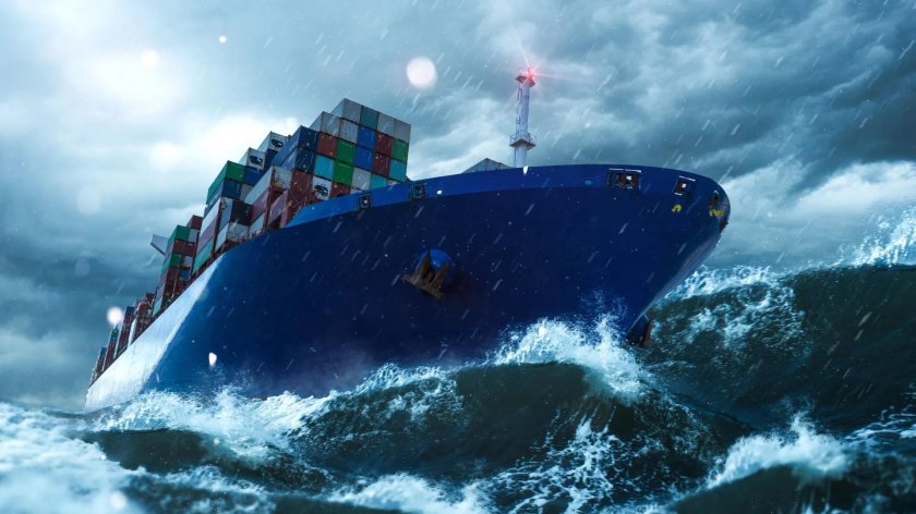 Контейнеровозы в шторм