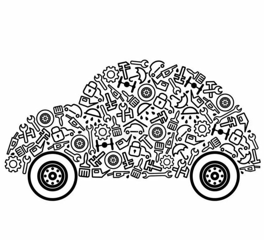 Автозапчасти рисунок