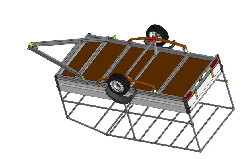Каркас прицепа для легкового автомобиля