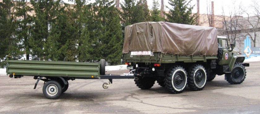 Урал 4320 с прицепом