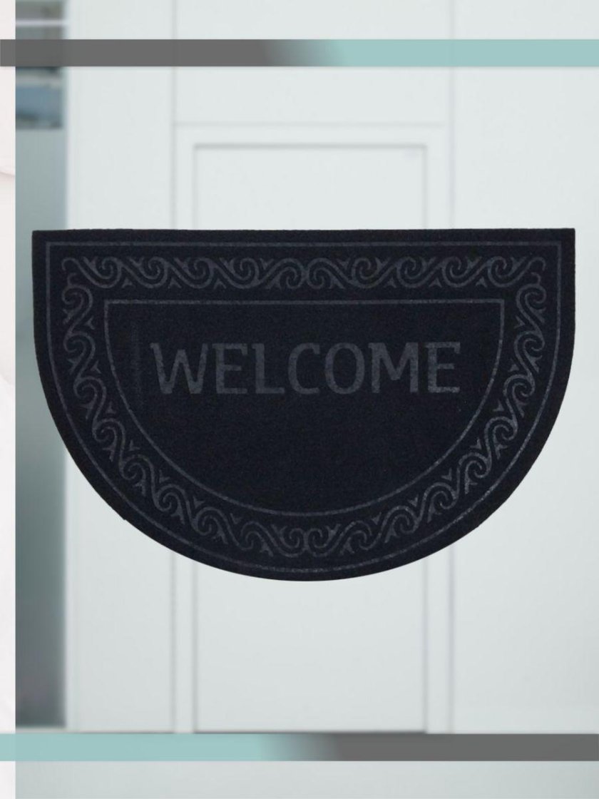 Коврик придверный полукруглый доляна welcome
