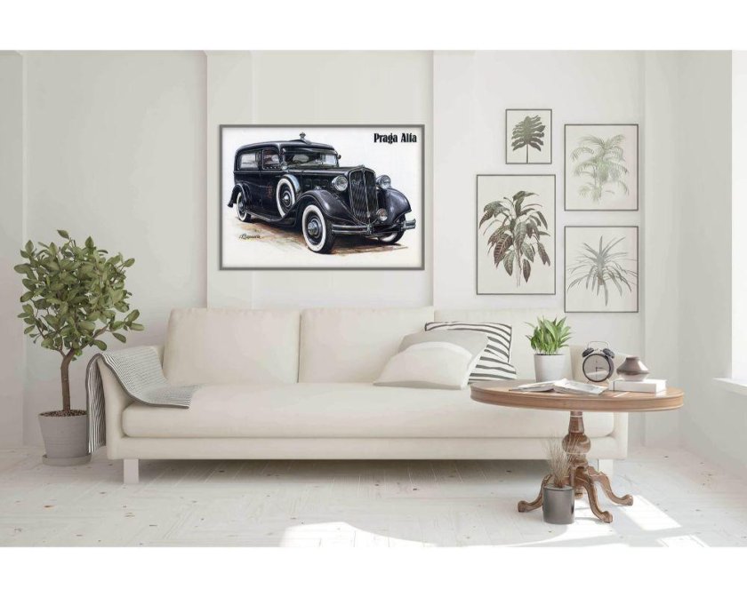 Постер Прага 60х90 в рамке