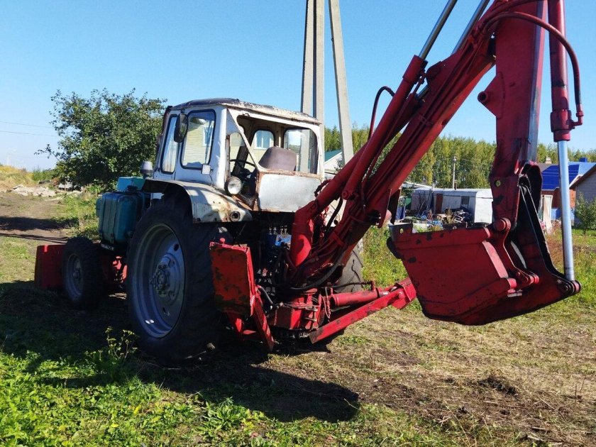 Мтз 80 трактор экскаватор петушок