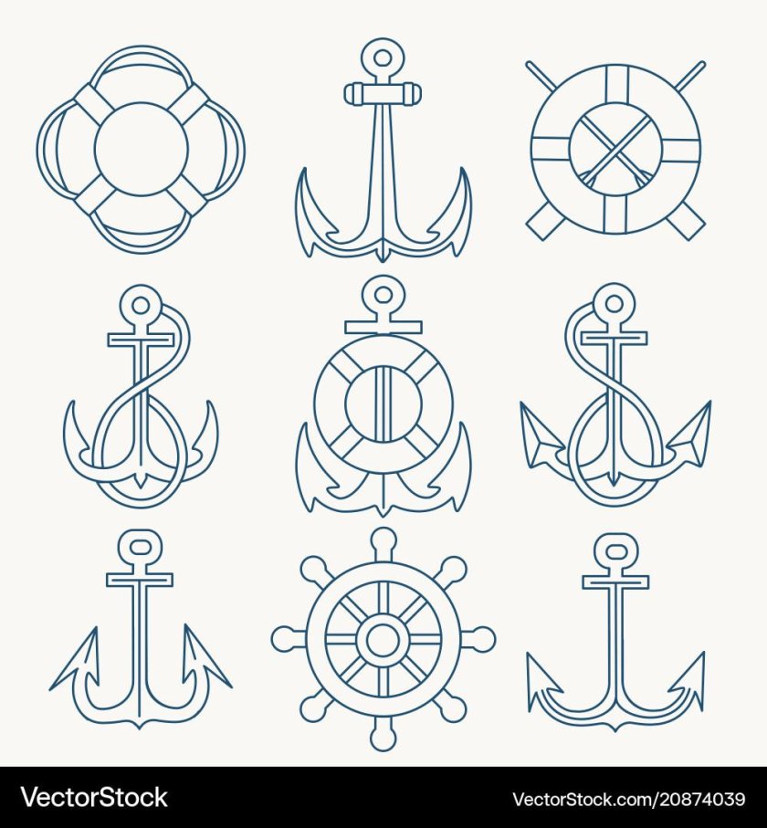 Якорь и штурвал