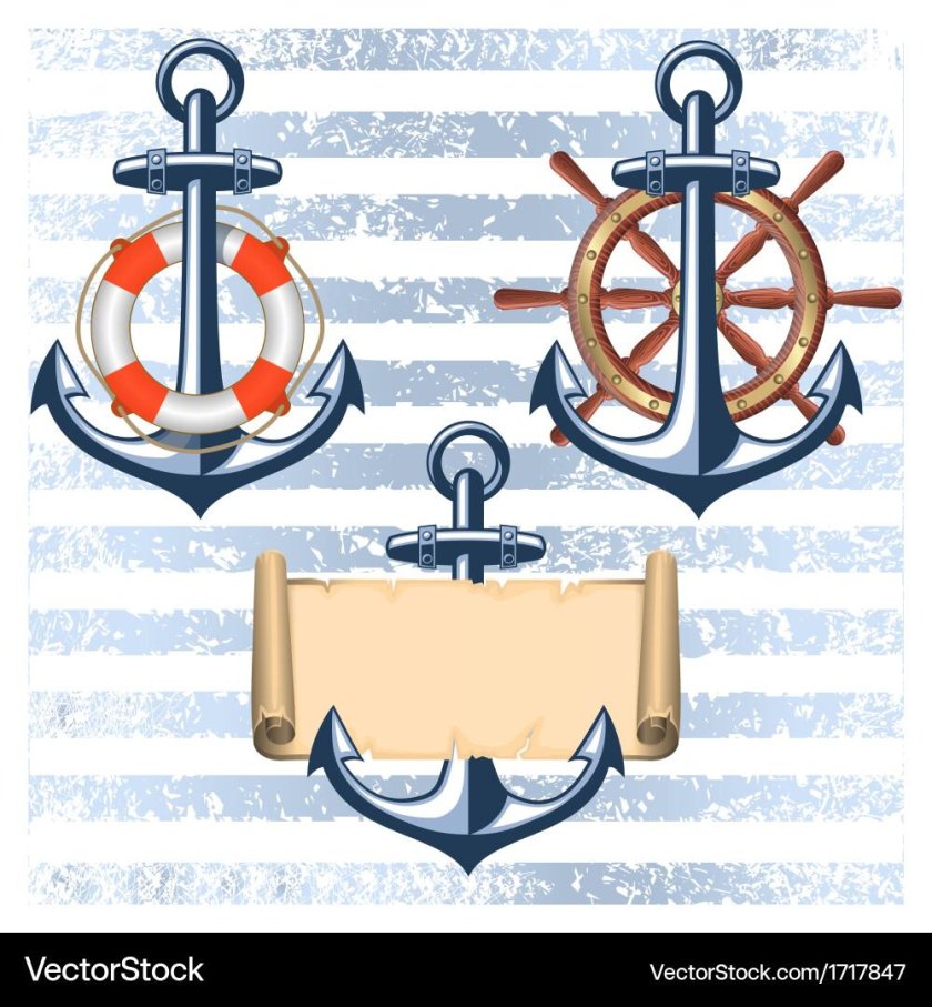 Якорь на корабле