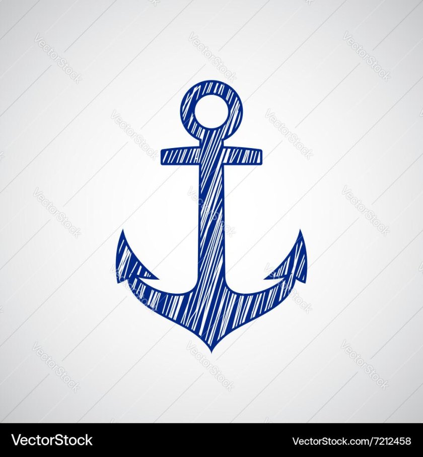 Морской якорь рисунок