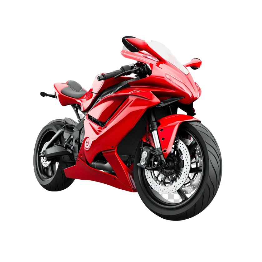 Красный спортивный мотоцикл