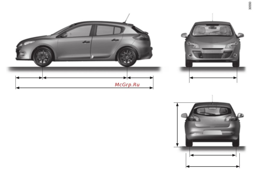 Габариты машины Рено Флюенс