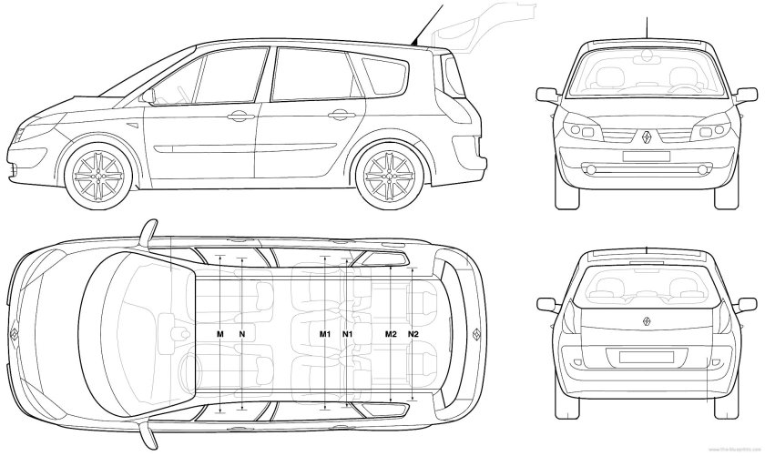 Чертеж Рено Сценик 2
