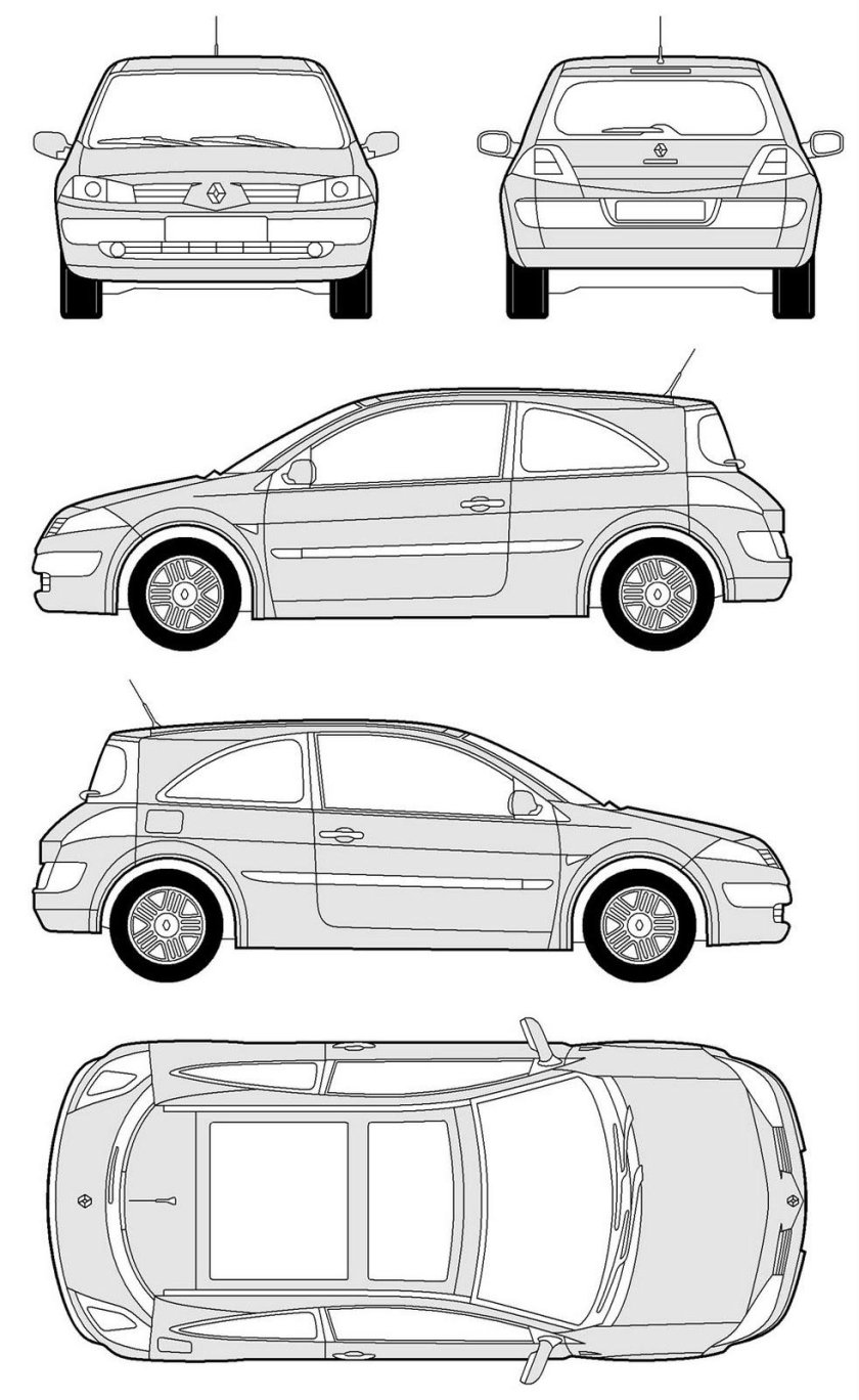 Рено Логан чертежи сидан